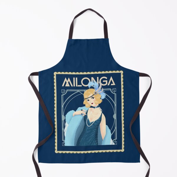 Artikelvorschau, Blaue Art Deco 1920er Jahre Stil Tango Milonga Flapper Poster entworfen und verkauft von infinitetango.