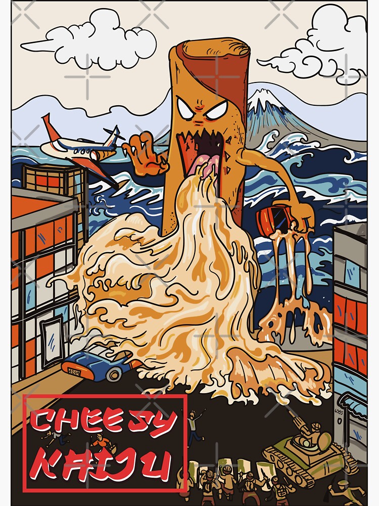Thumbnail 3 of 3, Sticker, Cheesy Kaiiju designed and sold by HanaDesign63245.