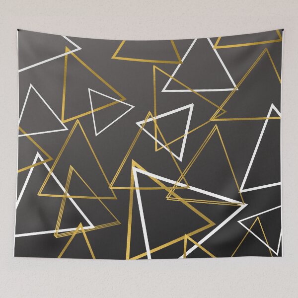 Aperçu de l'œuvre Beau design triangulaire lumineux avec fond gris créée et vendue par shopsimply.