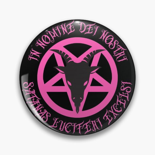 Item preview, In Nomine Dei Nostri | Pink Pentagram | Satanic designed and sold by Godstomper.