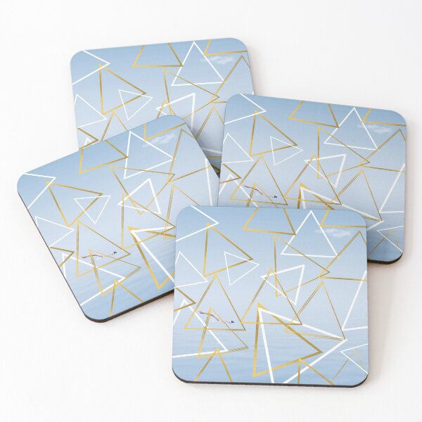 Item preview, Beautiful Bright Triangular Design with Calm Blue Background designed and sold by shopsimply.