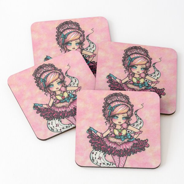 Item preview, Ballerina Cutie Musical in Pink Fantasy Art designed and sold by hannahlynnart.