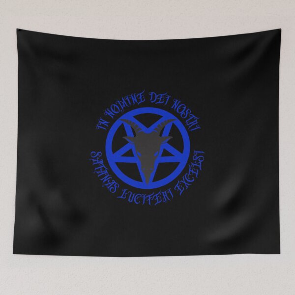 Item preview, In Nomine Dei Nostri | Dark Blue Pentagram | Satanic designed and sold by Godstomper.