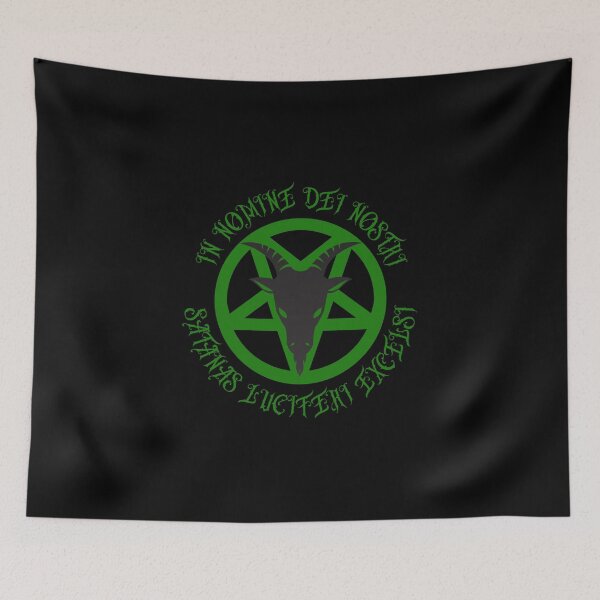 Item preview, In Nomine Dei Nostri | Dark Green Pentagram | Satanic designed and sold by Godstomper.