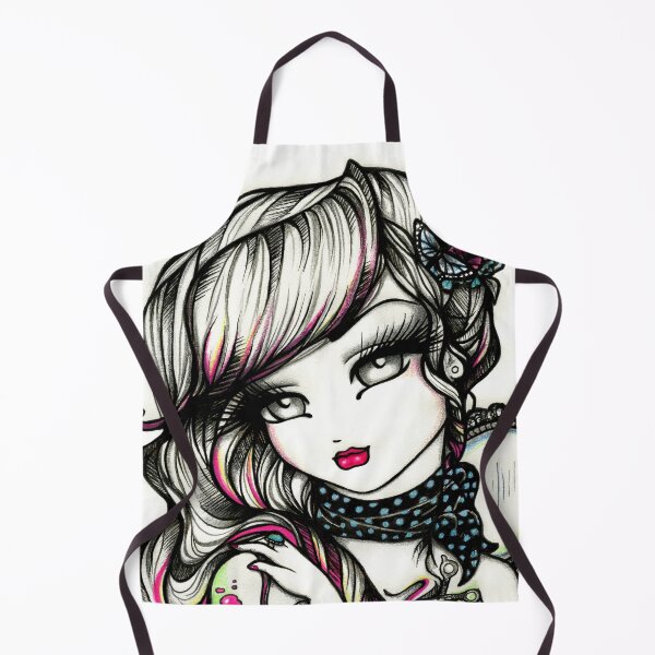 Item preview, Tattooed Beauty Shop Babe Greyscale with a Pop of Color designed and sold by hannahlynnart.