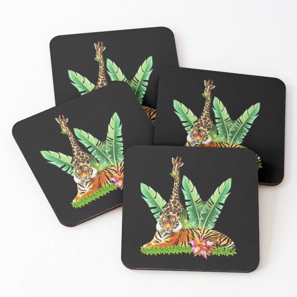 Item preview, Tiger Giraffe Tropical Floral designed and sold by Kandurip5419.