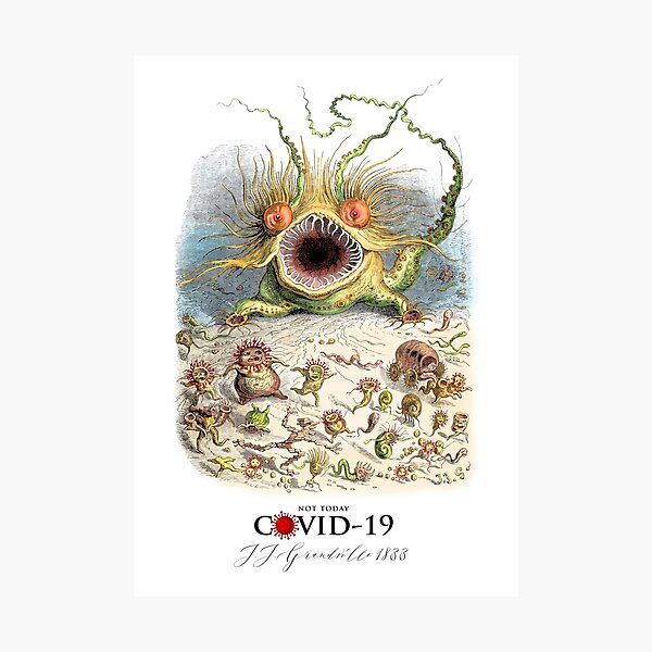 Item preview, JJ Grandville: Not today COVID-19  designed and sold by ebrawne.