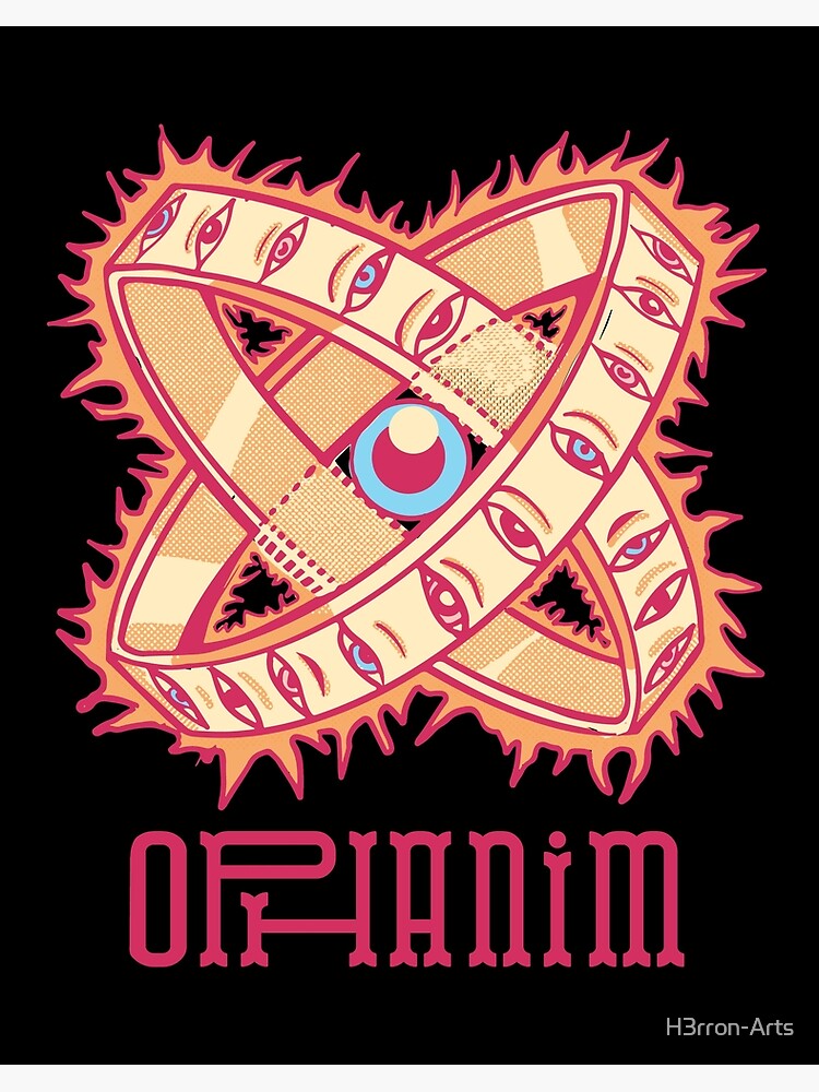 Angel Ophanim Heaven S Wheels Art Board Print By H3rron Arts Redbubble