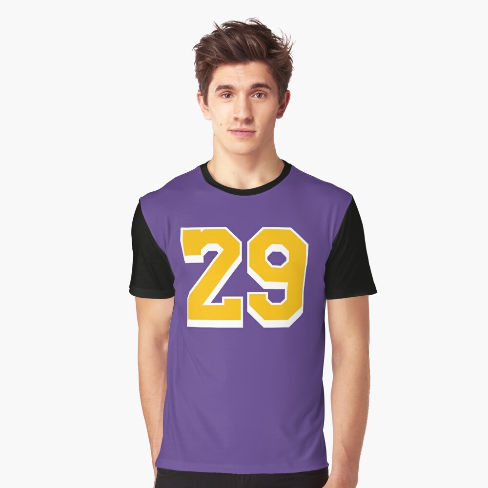 29 Yellow Number Twenty-nine Purple Basketball Jersey Graphic T-Shirt Dress  for Sale by elhefe