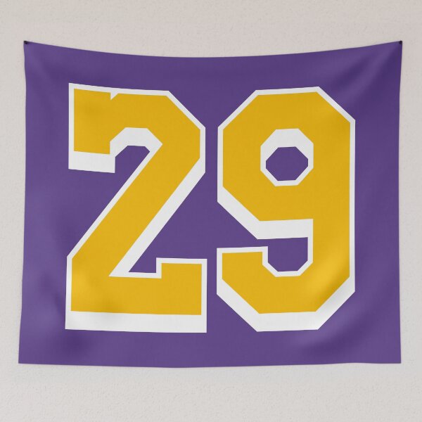 Item preview, 29 Yellow Number Twenty-nine Purple Basketball Jersey designed and sold by elhefe.
