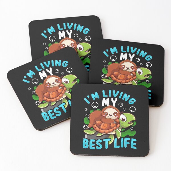 Item preview, Cute Sloth & Turtle I'm Living My Best Life Animal designed and sold by perfectpresents.