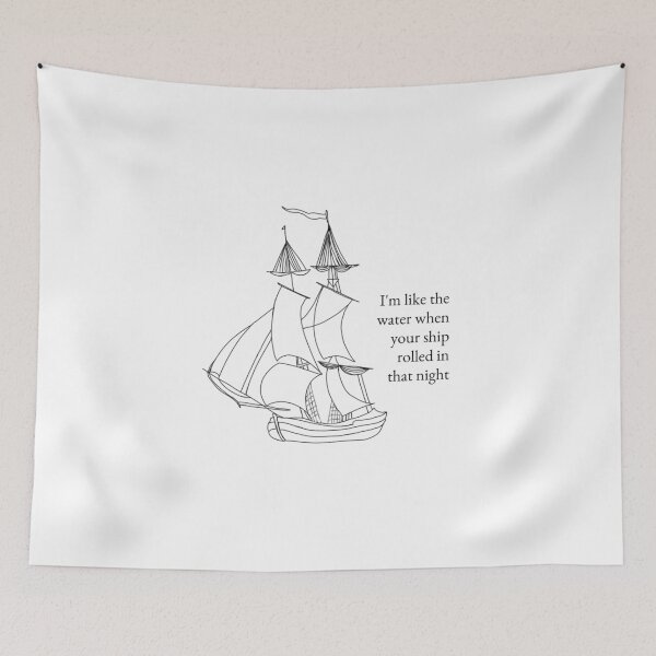 Item preview, Taylor Swift Evermore Willow Ship Line Art designed and sold by Alexandra Renee.