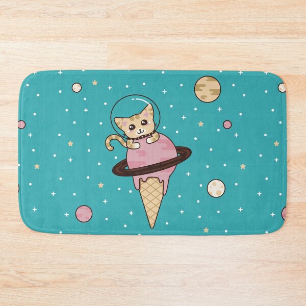 Item preview, Space Cat with Ice Cream Cone designed and sold by latheandquill.