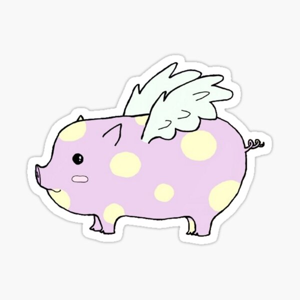 Flying Piggy Sticker
