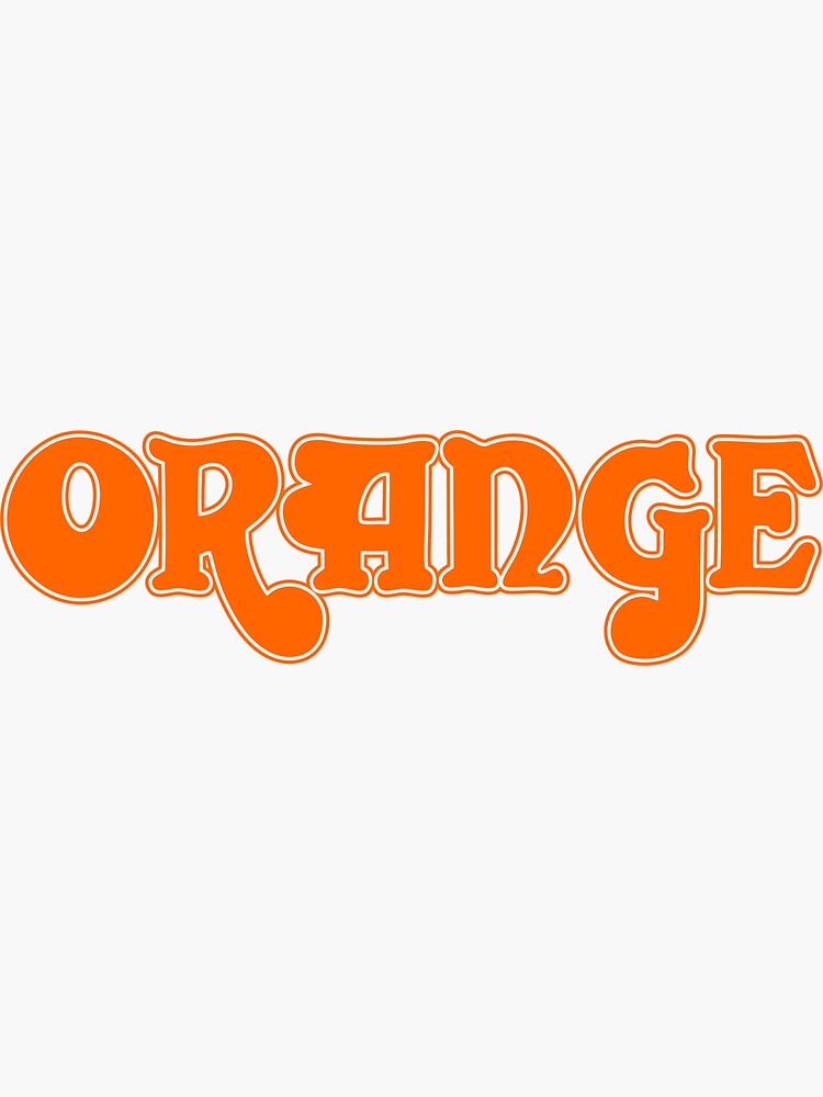"Orange Amp Logo Classic" Sticker for Sale by sartijay Redbubble