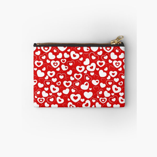 Item preview, White Solid and Frame Hearts on Red Background designed and sold by Darcy777.