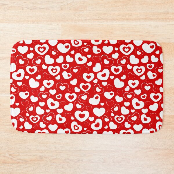 Item preview, White Solid and Frame Hearts on Red Background designed and sold by Darcy777.