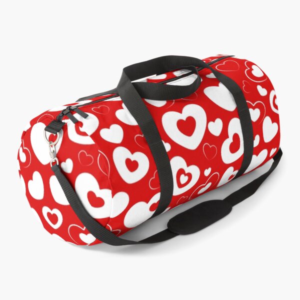 Item preview, White Solid and Frame Hearts on Red Background designed and sold by Darcy777.