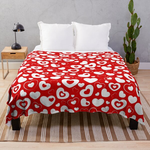 Item preview, White Solid and Frame Hearts on Red Background designed and sold by Darcy777.