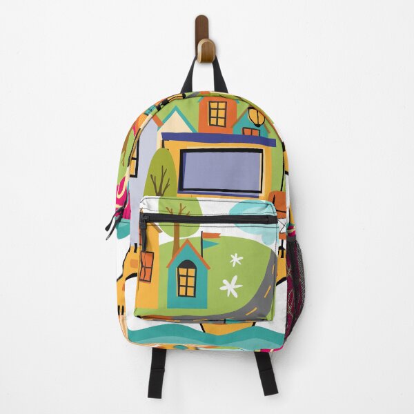 Item preview, Colorful Village and town pattern with water and bridge designed and sold by chrstdnl.