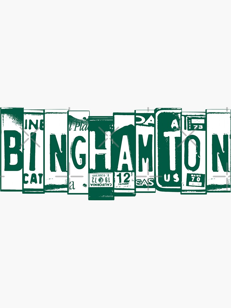 Binghamton License Plate Sticker By Csachs Redbubble