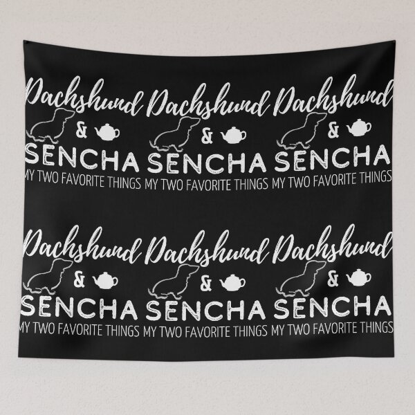 Item preview, Dachshund & Sencha Print | black designed and sold by TheDachshund.