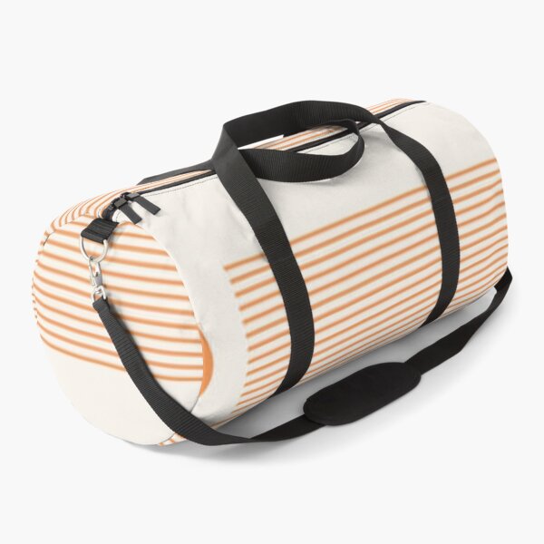 Orange Geometric Design Duffle Bag
