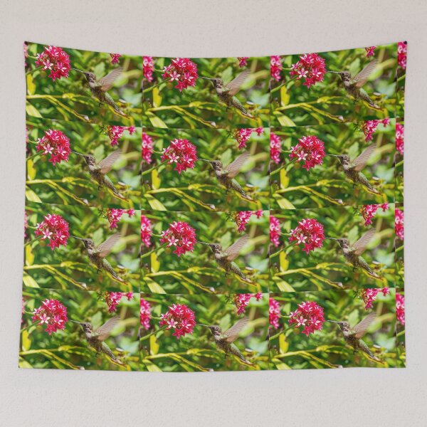 Item preview, Hummingbirds Love Pentas designed and sold by PsychoAlien.com.