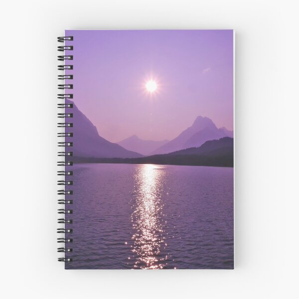Item preview, Beautiful Purple Mountain Lake Landscape with the Sun designed and sold by Ninjakandy.