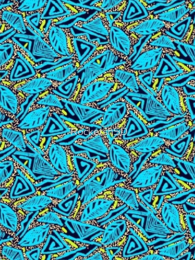 Thumbnail 4 of 4, iPhone Case, Blue Aztec Print designed and sold by RocketshSD.
