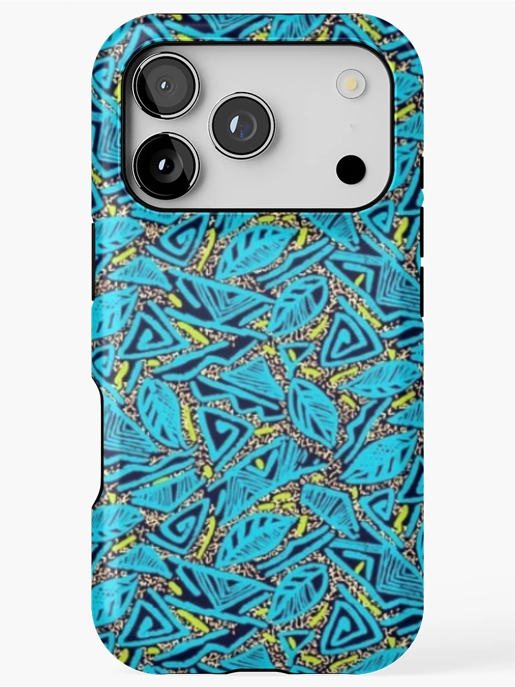 Thumbnail 1 of 4, iPhone Case, Blue Aztec Print designed and sold by RocketshSD.