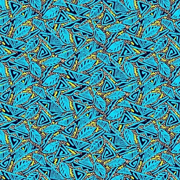 Artwork thumbnail, Blue Aztec Print by RocketshSD