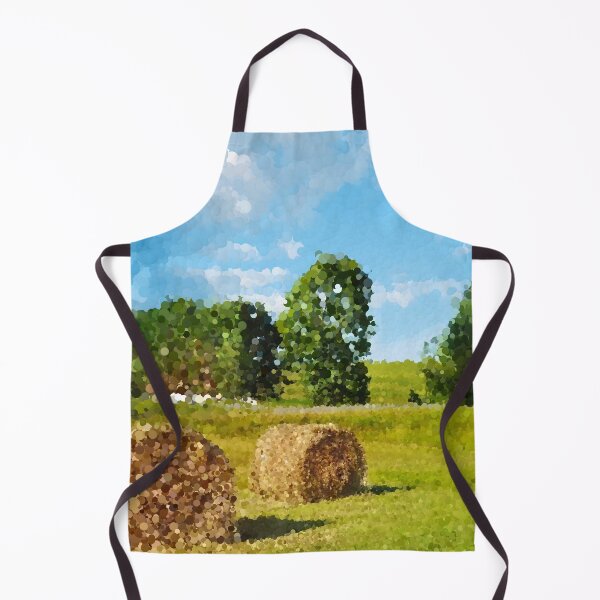 Item preview, Hay Bales in Grassy Field designed and sold by MathenaArt.