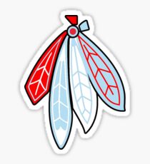 Blackhawks Feathers - Chicago Theme Sticker