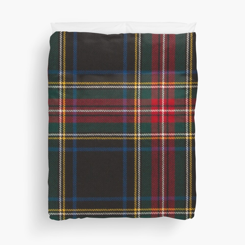 Housse de couette « STEWART NOIR TARTAN », par IMPACTEES | Redbubble