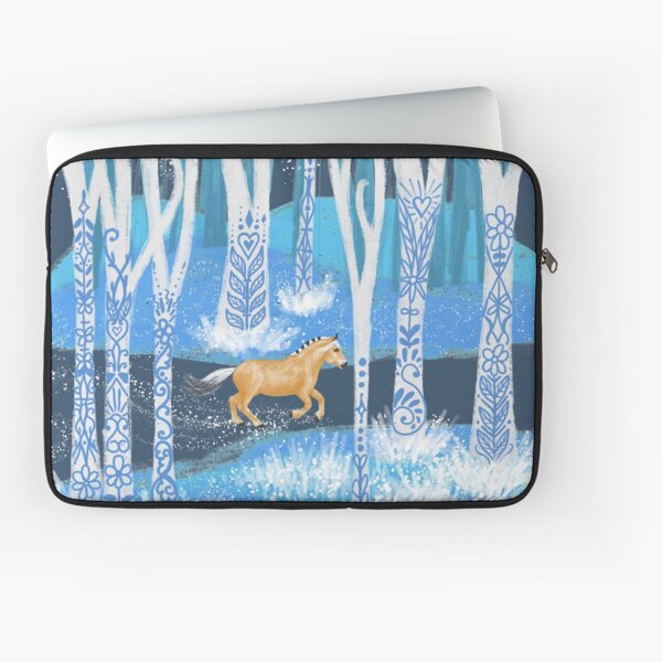 Aperçu de l'œuvre Cheval du fjord et forêts scandinaves créée et vendue par tinaschofield.