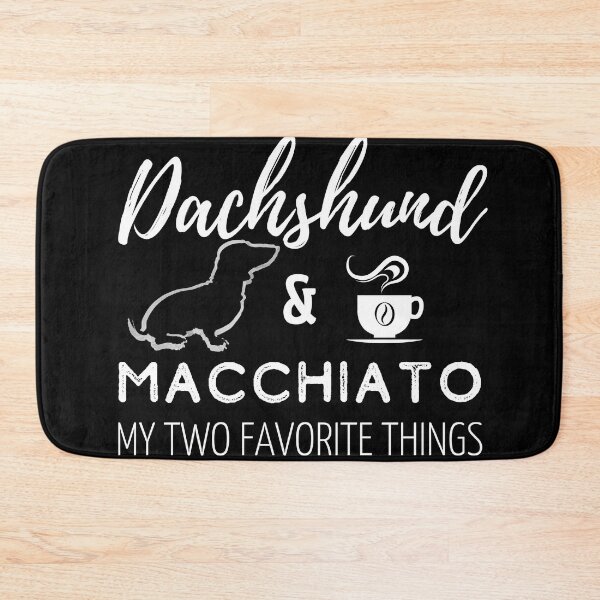 Item preview, Dachshund & Macchiato Print | black designed and sold by TheDachshund.