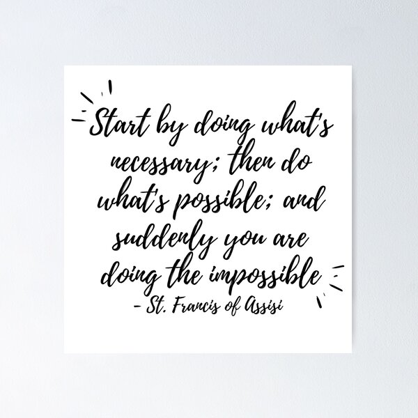 Item preview, Start by doing what's necessary (black text) designed and sold by Grace Feucht.