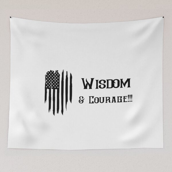 Item preview, Wisdom & Courage American flag designed and sold by Worranarin.