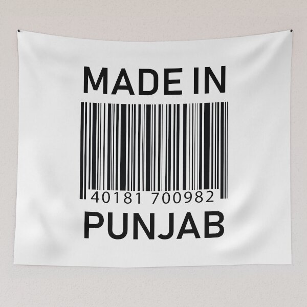 Artikelvorschau, Hergestellt im Punjab Barcode entworfen und verkauft von ArqDezines.