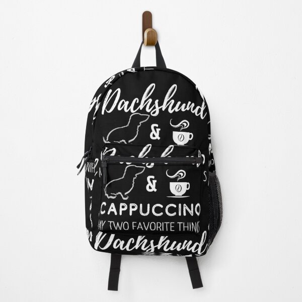 Item preview, Dachshund & Cappuccino Print | black designed and sold by TheDachshund.