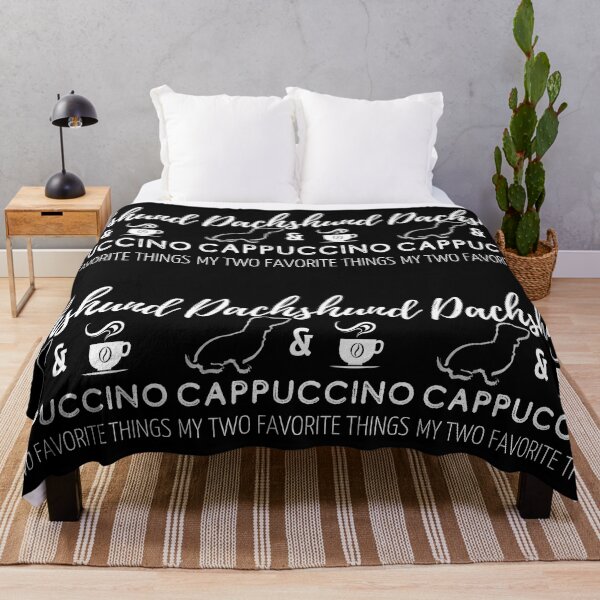 Item preview, Dachshund & Cappuccino Print | black designed and sold by TheDachshund.