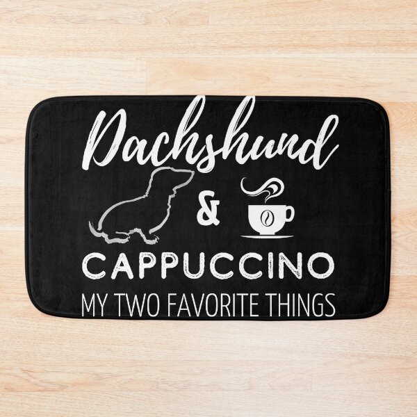 Item preview, Dachshund & Cappuccino Print | black designed and sold by TheDachshund.