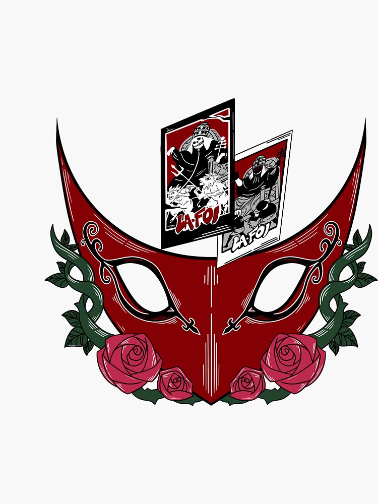 Violets Mask Persona 5 Sticker For Sale By Yellowtbd Redbubble