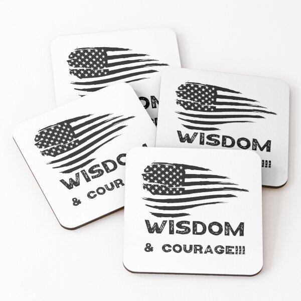 Item preview, Wisdom & Courage American flag designed and sold by Worranarin.