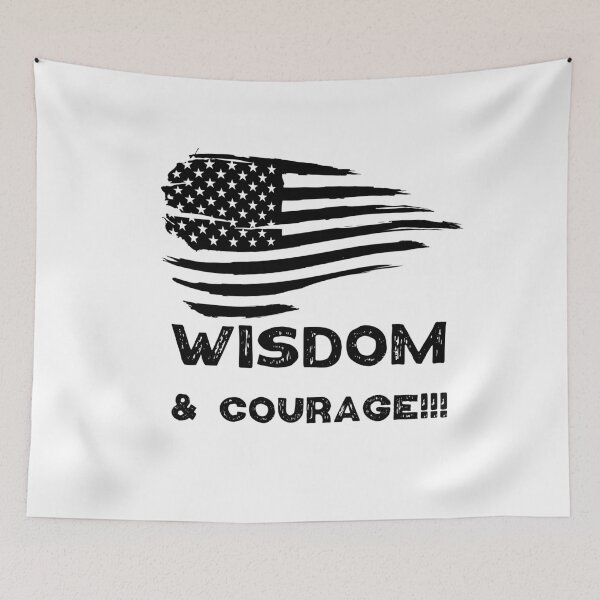 Item preview, Wisdom & Courage American flag designed and sold by Worranarin.