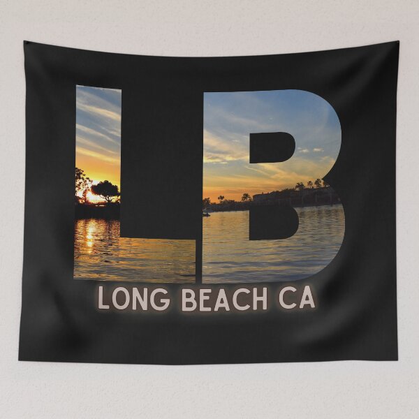 Item preview, LONG BEACH California Sunset LB CA Logo Photography By Concetta Ellis designed and sold by concettaellis.