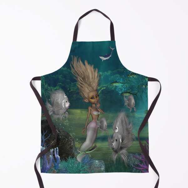 Item preview, Cute mermaid with fantasy fish designed and sold by nicky2342.