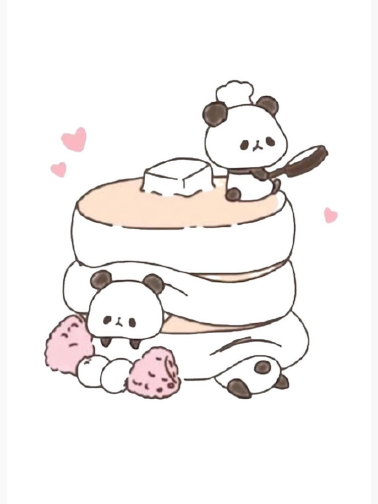 Cute kawaii panda illustration