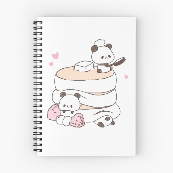 Item preview, Cute Kawaii Pandas Cooking Pancakes Illustrations designed and sold by vibeytees.